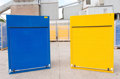 Roller shutter cabinets.