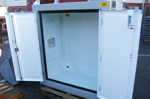Double door cabinet.