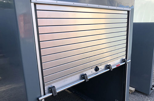 Roller shutter cabinets.