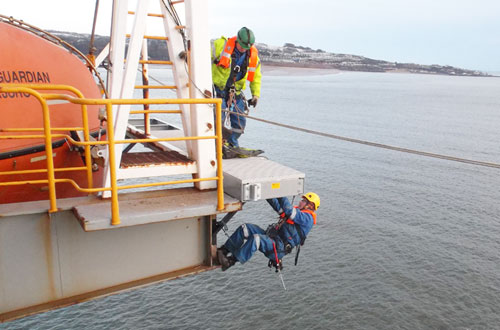 Installation of GRP access platforms.