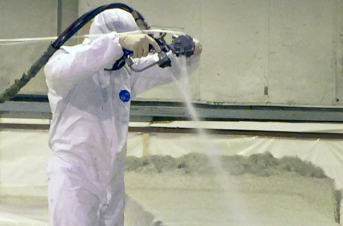 Spray gun lay-up.